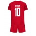 Günstige Dänemark Christian Eriksen #10 Babykleidung Heim Fussballtrikot Kinder WM 2022 Kurzarm (+ kurze hosen)
